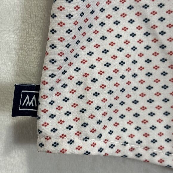 Mizzen+Main Shirt Men's Medium Trim Short Sleeve Leeward Performance Stretch - Picture 2 of 16